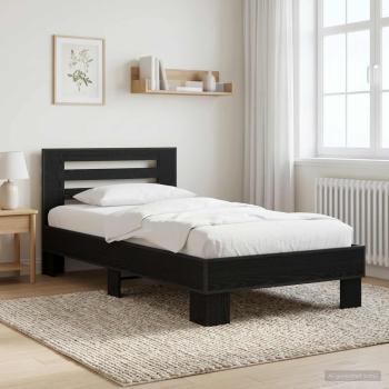 ARDEBO.de - Bettgestell mit Kopfteil Schwarze Eiche 80 x 200 cm
