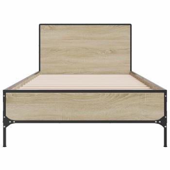 Bettgestell mit Kopfteil Sonoma-Eiche 80 x 200 cm Holzwerkstoff
