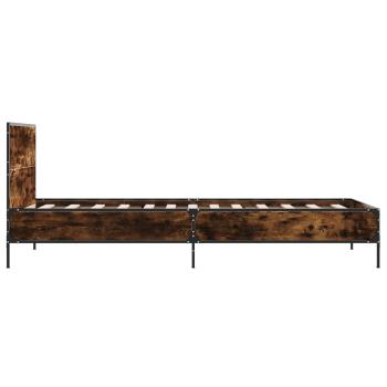 Bettgestell mit Kopfteil Geräucherte Eiche 80 x 200 cm