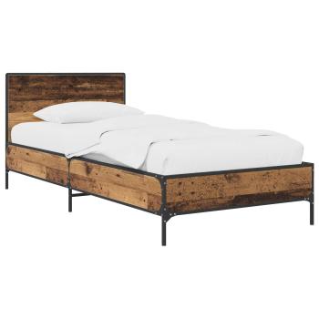 Bettgestell mit Kopfteil Altholz 80 x 200 cm Holzwerkstoff