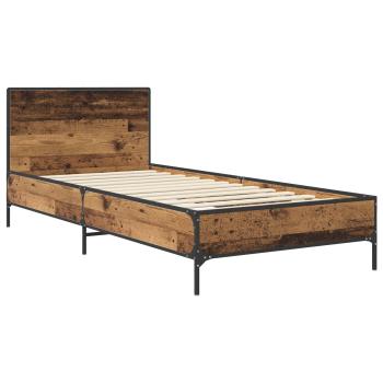 Bettgestell mit Kopfteil Altholz 80 x 200 cm Holzwerkstoff