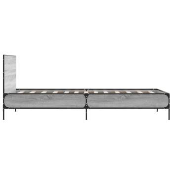 Bettgestell mit Kopfteil Grau Sonoma 80 x 200 cm Holzwerkstoff