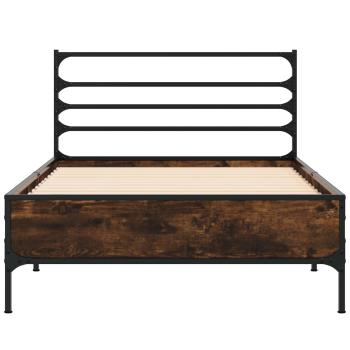 Bettrahmen Geräucherte Eiche 80 x 200 cm Holzwerkstoff