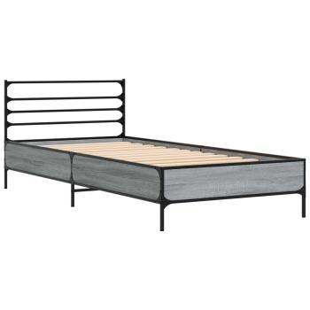 Bettrahmen Grau Sonoma 80 x 200 cm Holzwerkstoff
