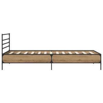Bettrahmen Kunsthandwerk Eiche 80 x 200 cm Holzwerkstoff