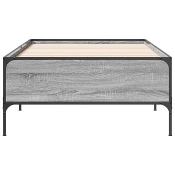 Bettrahmen Grau Sonoma 80 x 200 cm Holzwerkstoff