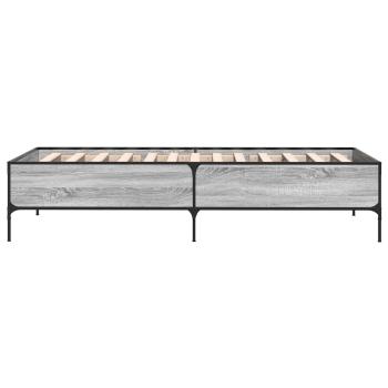 Bettrahmen Grau Sonoma 80 x 200 cm Holzwerkstoff