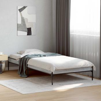 ARDEBO.de - Bettrahmen Sonoma-Grau 80 x 200 cm Holzwerkstoff