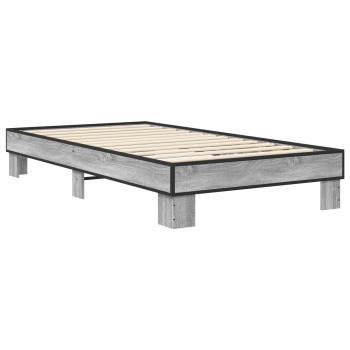 Bettrahmen Grau Sonoma 80 x 200 cm Holzwerkstoff