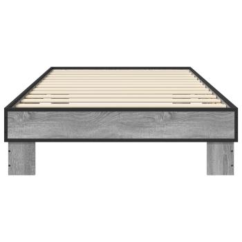 Bettrahmen Grau Sonoma 80 x 200 cm Holzwerkstoff