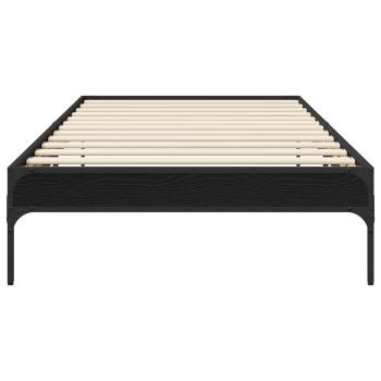 Bettrahmen Schwarz Eichen-Optik 80 x 200 cm Holzwerkstoff