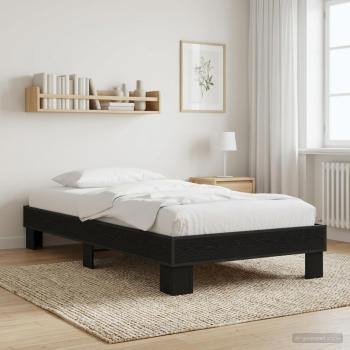 ARDEBO.de - Bettrahmen Schwarze Eiche 80 x 200 cm Holzwerkstoff