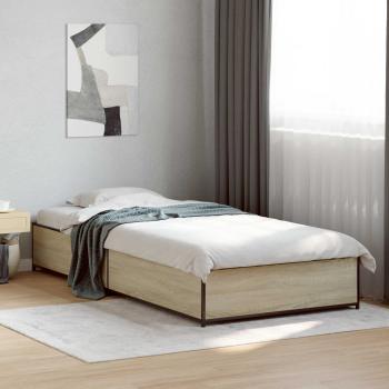 ARDEBO.de - Bettrahmen Sonoma-Eiche 80 x 200 cm Holzwerkstoff
