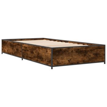 Bettrahmen Geräucherte Eiche 80 x 200 cm Holzwerkstoff