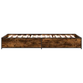 Bettrahmen Geräucherte Eiche 80 x 200 cm Holzwerkstoff