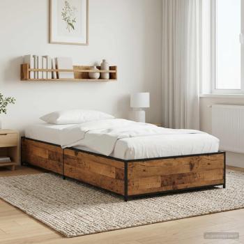 ARDEBO.de - Bettrahmen Altholz 80 x 200 cm Holzwerkstoff