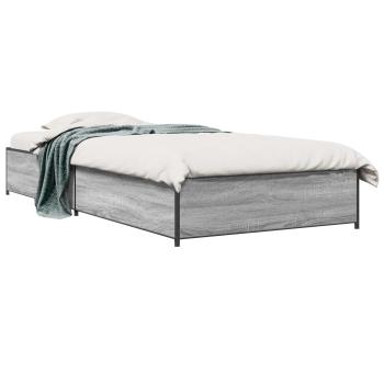 Bettrahmen Grau Sonoma 80 x 200 cm Holzwerkstoff