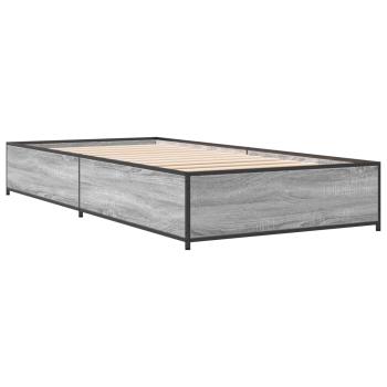 Bettrahmen Grau Sonoma 80 x 200 cm Holzwerkstoff