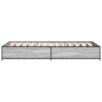Bettrahmen Grau Sonoma 80 x 200 cm Holzwerkstoff