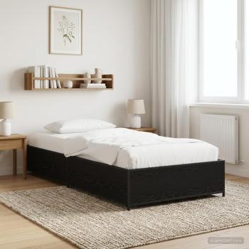 ARDEBO.de - Bettrahmen Schwarze Eiche 80 x 200 cm Holzwerkstoff