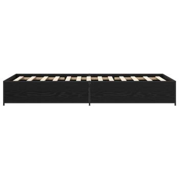 Bettrahmen Schwarze Eiche 80 x 200 cm Holzwerkstoff