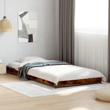 ARDEBO.de - Bettrahmen Geräucherte Eiche 80 x 200 cm Holzwerkstoff