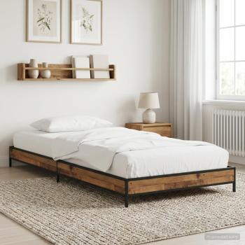ARDEBO.de - Bettrahmen Altholz 80 x 200 cm Holzwerkstoff