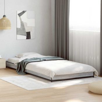 ARDEBO.de - Bettrahmen Grau Sonoma 80 x 200 cm Holzwerkstoff