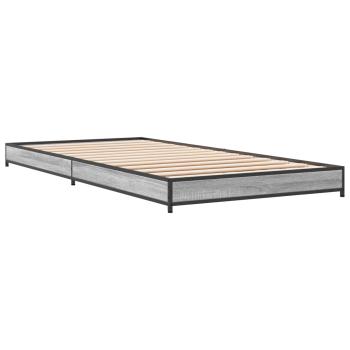 Bettrahmen Grau Sonoma 80 x 200 cm Holzwerkstoff