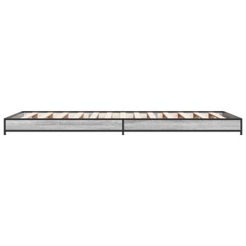 Bettrahmen Grau Sonoma 80 x 200 cm Holzwerkstoff