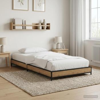 ARDEBO.de - Bettrahmen Artisan-Eiche 80 x 200 cm Holzwerkstoff