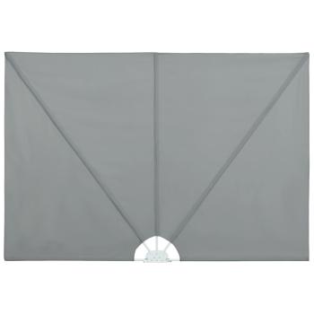 Faltbarer Terrassen-Seitenfächer Grau 300×150 cm