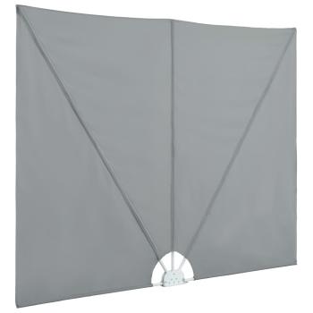 Faltbarer Terrassen-Seitenfächer Grau 300×150 cm