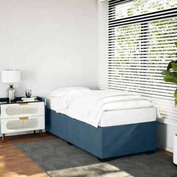 ARDEBO.de - Bettgestell Blau 100x200 cm Samt