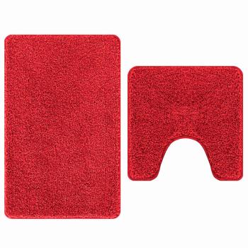 Anti-Rutsch Badematten-Set 2 stk. Rot 50 x 50 cm PP