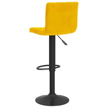 Barhocker 2 Stk. Senfgelb Samt