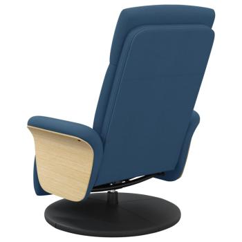 Relaxsessel mit Fußteil Blau Stoff