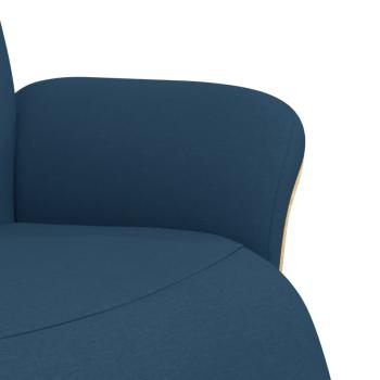 Relaxsessel mit Fußteil Blau Stoff
