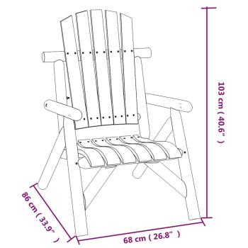 Gartenstuhl 68x86x103 cm Massivholz Fichte