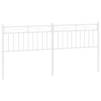 Ersatz-Kopfteil Metall Weiß 180 cm