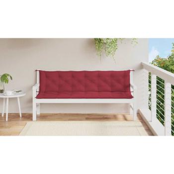 Gartenbank-Auflage Weinrot 200x(50+50)x7 cm Oxford-Gewebe
