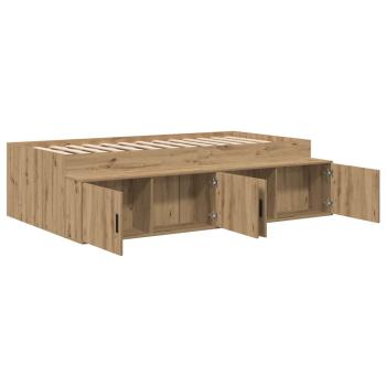 Bettrahmen mit Tür Artisan-Eiche 100 x 200 cm Holzwerkstoff