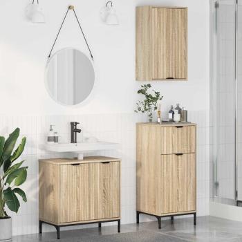 ARDEBO.de - Badezimmermöbel-Set 3 stk. Sonoma-Eiche 39,5 x 36 x 88 cm