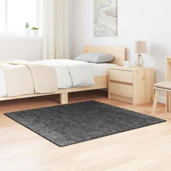 ARDEBO.de - Anti-Rutsch Shaggy Teppich Dunkelgrau 120 x 120 cm PP