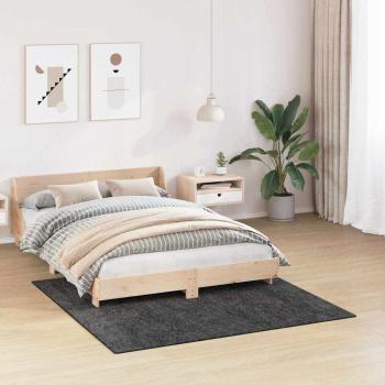Anti-Rutsch Shaggy Teppich Dunkelgrau 160 x 160 cm PP