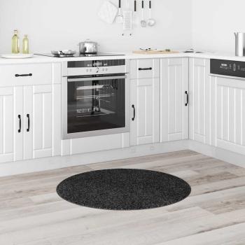 Anti-Rutsch Shaggy Teppich Dunkelgrau 90 x 90 cm PP