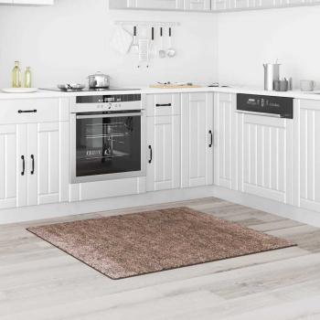 Anti-Rutsch Shaggy Teppich Braun 120 x 120 cm PP