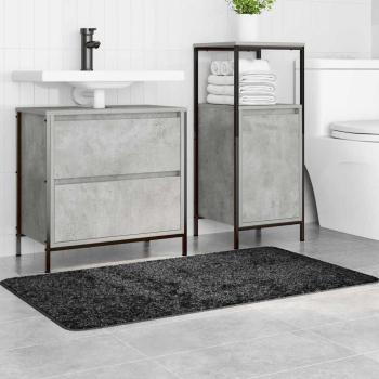 Rutschfeste Badmatte Dunkelgrau 70 x 120 cm PP