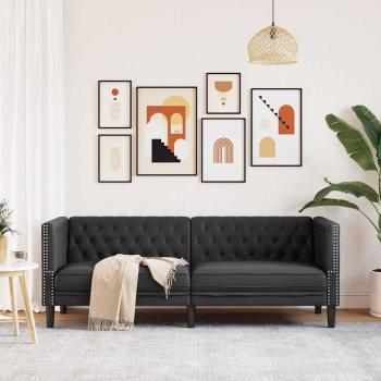 Sofa Schwarz 194 x 74,5 x 70,5 cm PVC