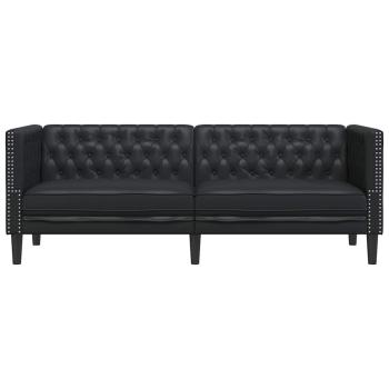 Sofa Schwarz 194 x 74,5 x 70,5 cm PVC